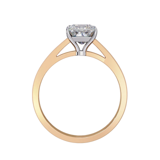 Reale Princess Solitaire - princess cut engagement ring - top view - Lucano