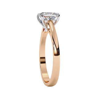 Reale Princess Solitaire - princess cut engagement ring - on hand - Lucano