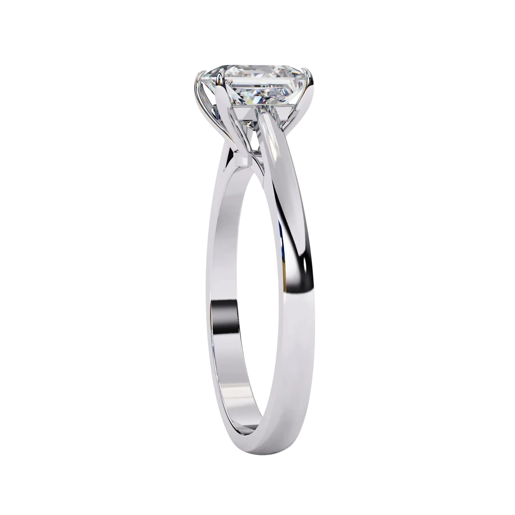 Reale Princess Solitaire - princess cut engagement ring - in 9ct yellow gold - Lucano
