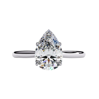 Goccia Pear Solitaire - pear cut solitaire engagement ring - in 9ct rose gold - Lucano