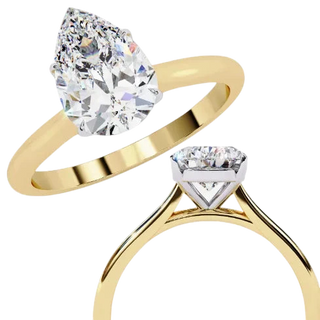 Goccia Pear Solitaire - pear cut solitaire engagement ring - in 18ct rose gold - Lucano