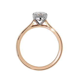 Goccia Pear Solitaire - pear cut solitaire engagement ring - angled view - Lucano