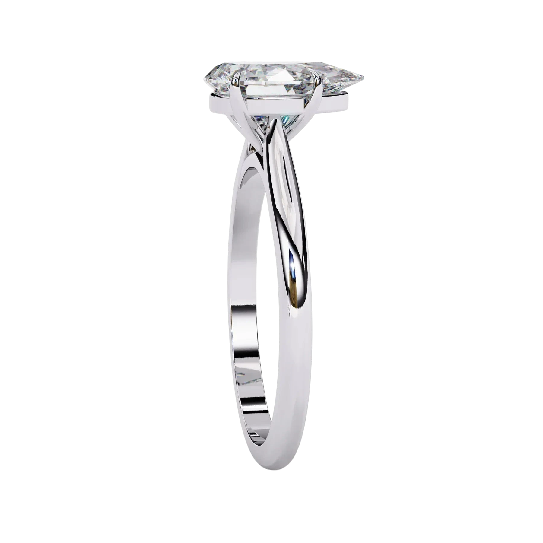 Goccia Pear Solitaire - pear cut solitaire engagement ring - in 18ct yellow gold - Lucano