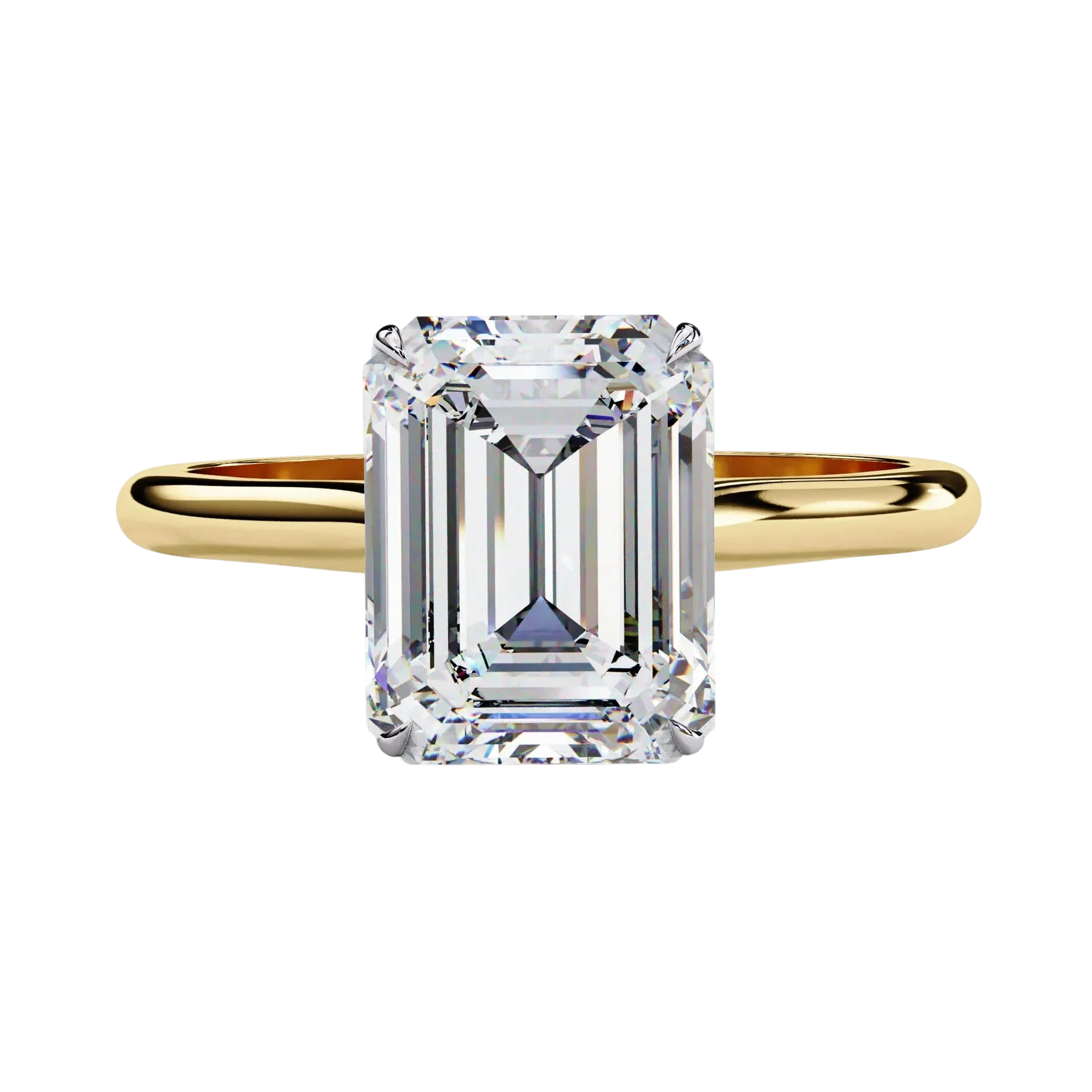 Imperia Emerald Solitaire - emerald cut engagement ring - in 9ct rose gold - Lucano