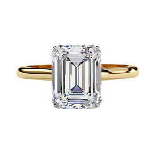 Imperia Emerald Solitaire - emerald cut engagement ring - in 9ct rose gold - Lucano