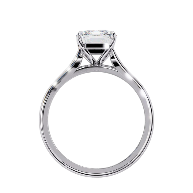 Imperia Emerald Solitaire - emerald cut engagement ring, handcrafted in Byron Bay, Australia by Lucano