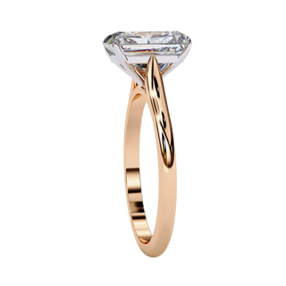 Imperia Emerald Solitaire - emerald cut engagement ring - top view - Lucano