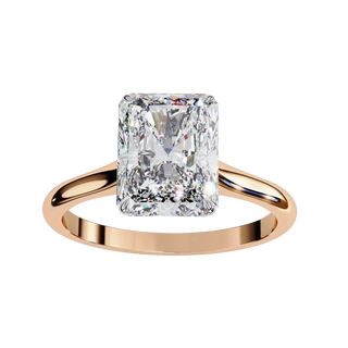 Imperia Radiant Solitaire - radiant cut engagement ring - in 9ct white gold - Lucano