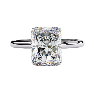 Imperia Radiant Solitaire - radiant cut engagement ring - in 18ct white gold - Lucano