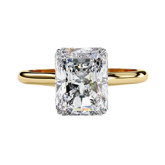 Imperia Radiant Solitaire - radiant cut engagement ring - in 9ct rose gold - Lucano