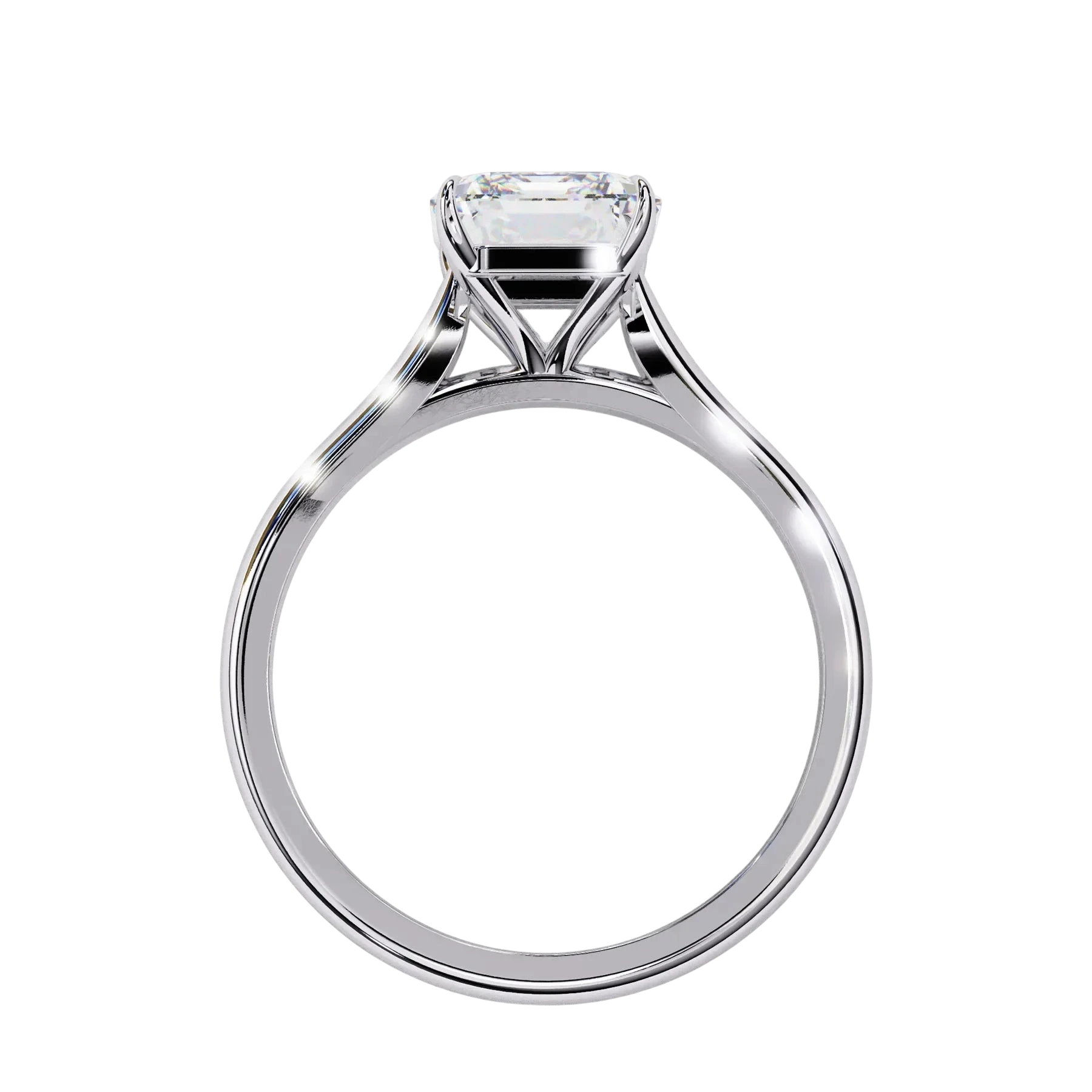 Imperia Radiant Solitaire - radiant cut engagement ring, handcrafted in Byron Bay, Australia by Lucano