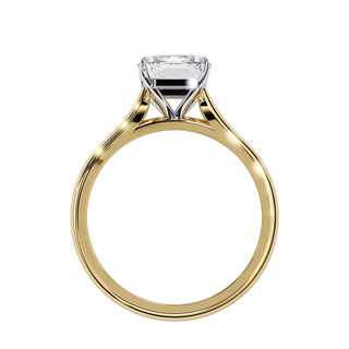 Imperia Radiant Solitaire - radiant cut engagement ring - side profile - Lucano