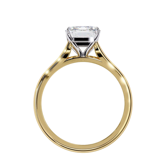 Imperia Radiant Solitaire - radiant cut engagement ring - side profile - Lucano