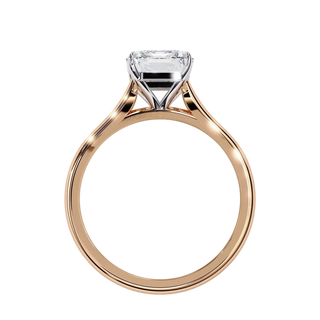 Imperia Radiant Solitaire - radiant cut engagement ring - angled view - Lucano