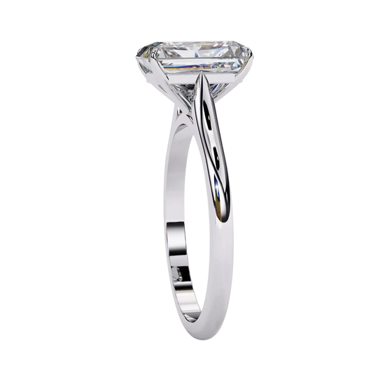 Imperia Radiant Solitaire - radiant cut engagement ring - three-quarter view - Lucano