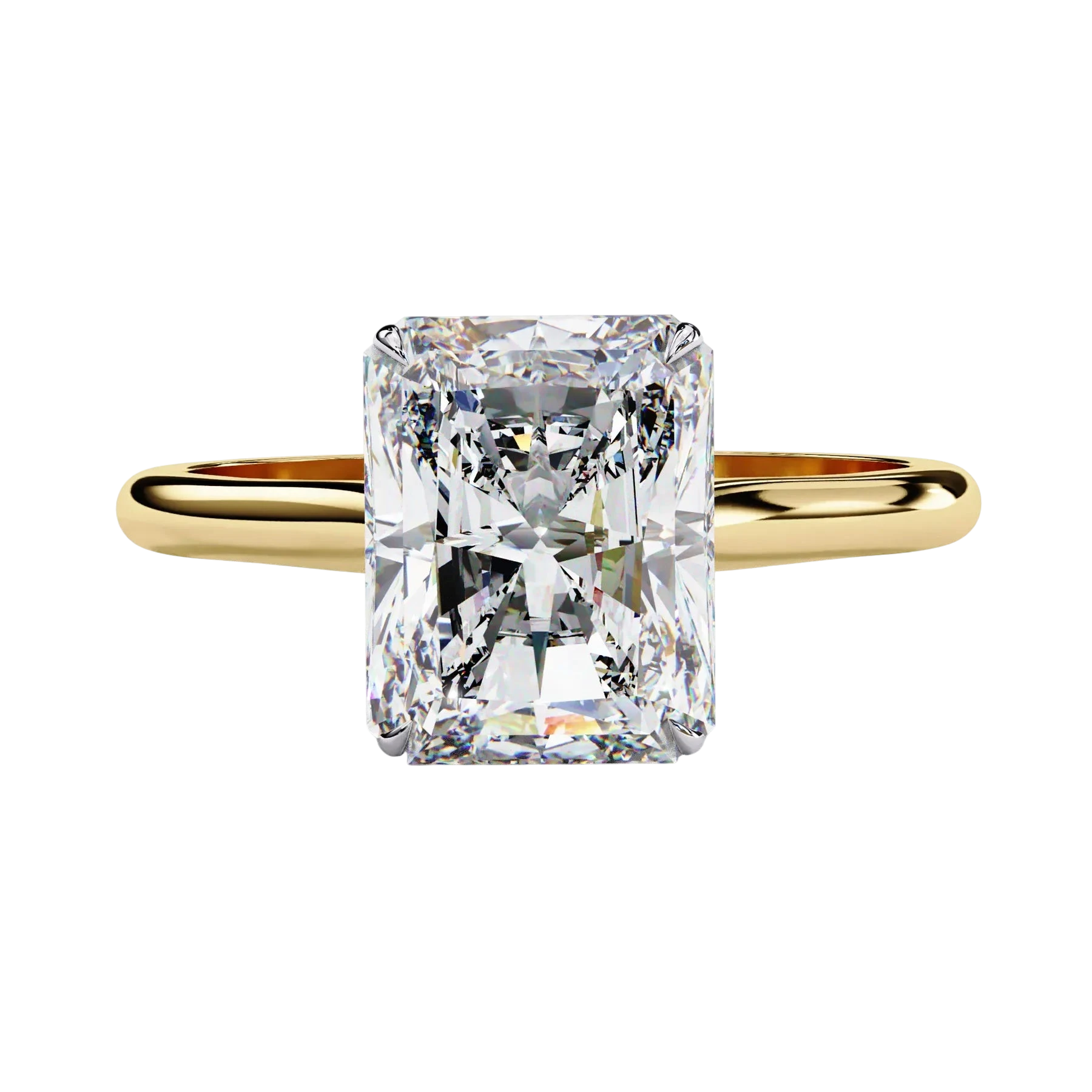 Imperia Radiant Solitaire - radiant cut engagement ring - on hand - Lucano