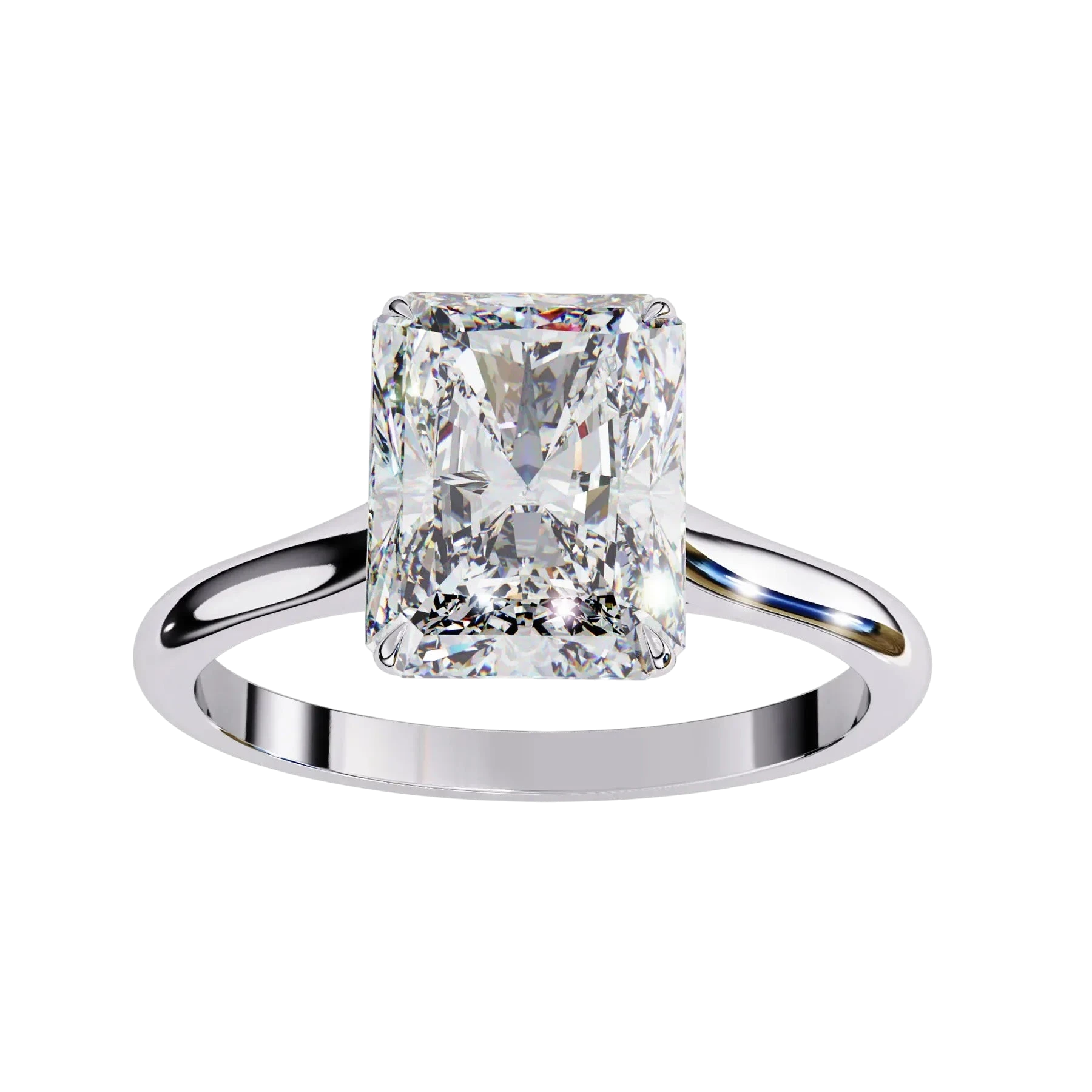 Imperia Radiant Solitaire - radiant cut engagement ring - in 9ct yellow gold - Lucano