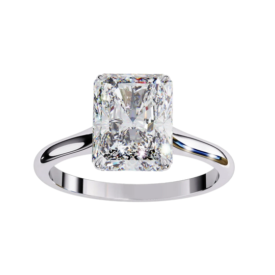 Imperia Radiant Solitaire - radiant cut engagement ring - in 9ct yellow gold - Lucano