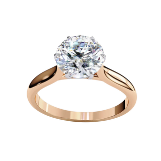 Helios Round Solitaire - round solitaire engagement ring - in 9ct white gold - Lucano