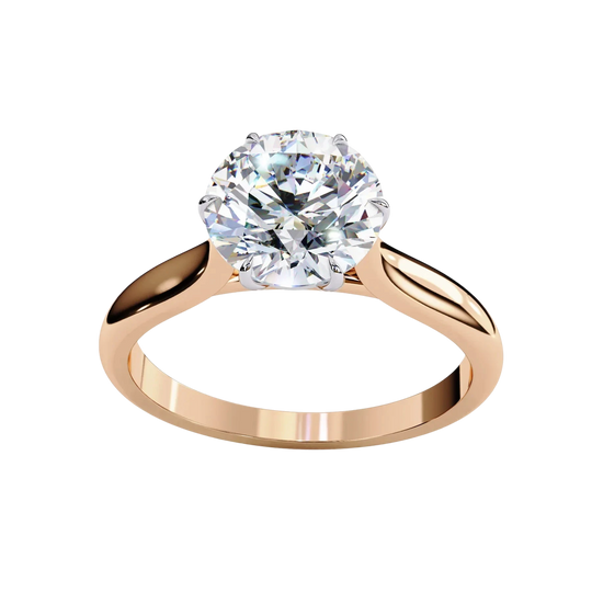 Helios Round Solitaire - round solitaire engagement ring - in 9ct white gold - Lucano