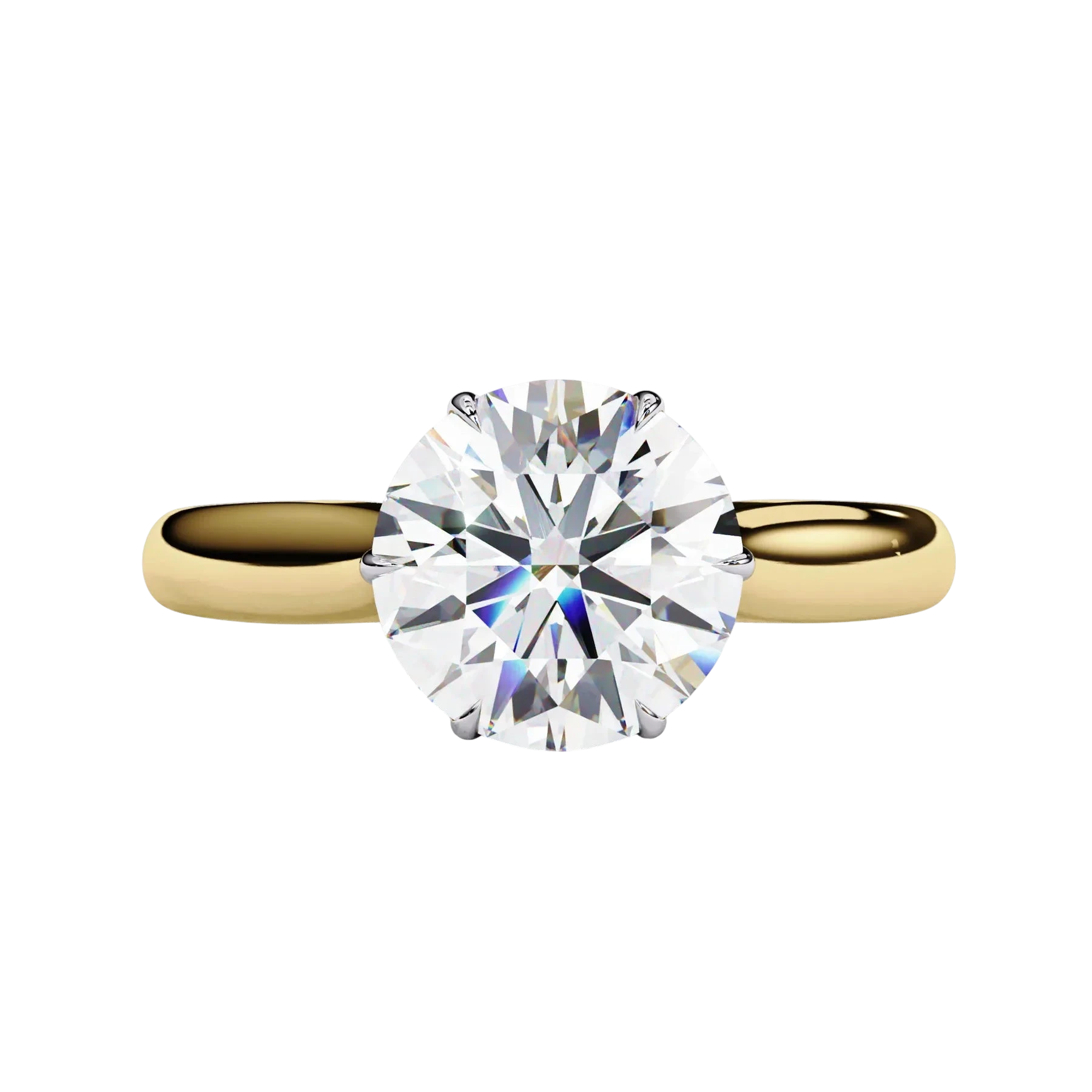 Helios Round Solitaire - round solitaire engagement ring - in 18ct white gold - Lucano