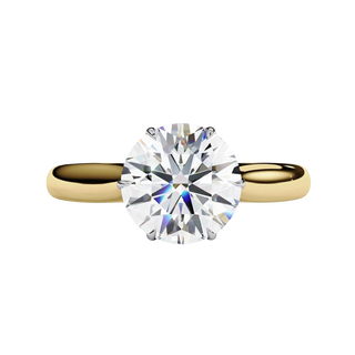 Helios Round Solitaire - round solitaire engagement ring - in 18ct white gold - Lucano