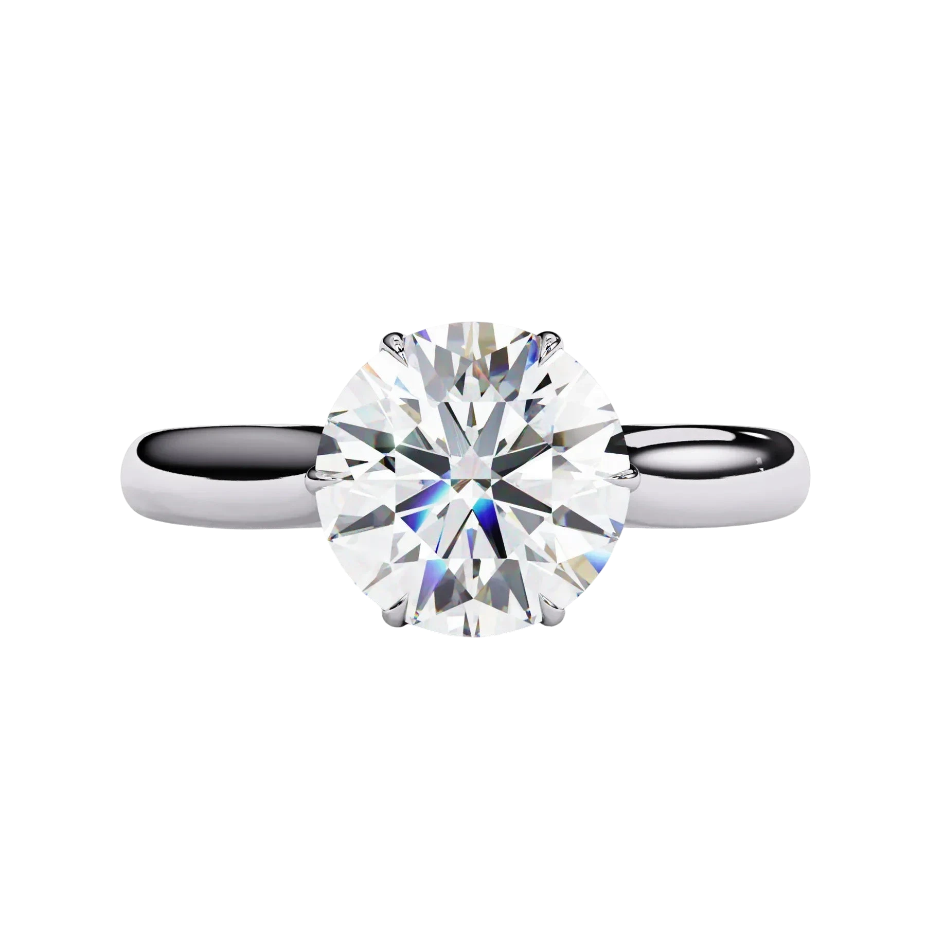 Helios Round Solitaire - round solitaire engagement ring - in 9ct rose gold - Lucano