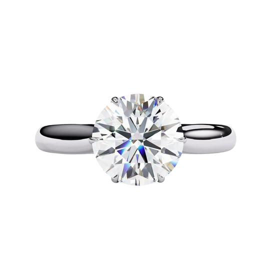 Helios Round Solitaire - round solitaire engagement ring - in 9ct rose gold - Lucano