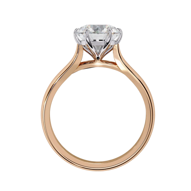 Helios Round Solitaire - round solitaire engagement ring, handcrafted in Byron Bay, Australia by Lucano