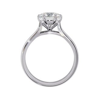 Helios Round Solitaire - round solitaire engagement ring - angled view - Lucano