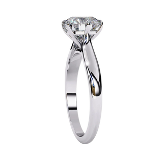 Helios Round Solitaire - round solitaire engagement ring - top view - Lucano