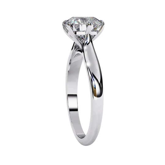 Helios Round Solitaire - round solitaire engagement ring - top view - Lucano