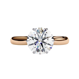 Helios Round Solitaire - round solitaire engagement ring - on hand - Lucano