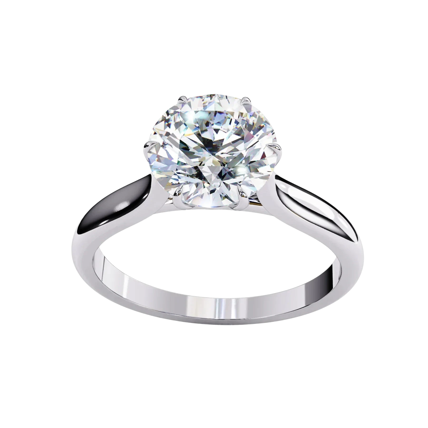 Helios Round Solitaire - round solitaire engagement ring - in 9ct yellow gold - Lucano