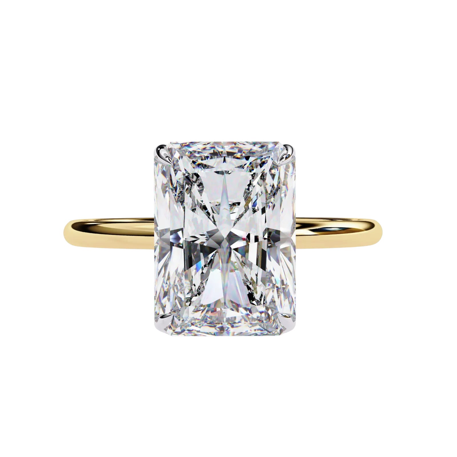 Vesper Radiant Hidden Halo Ring - radiant hidden halo engagement ring, handcrafted in Byron Bay, Australia by Lucano