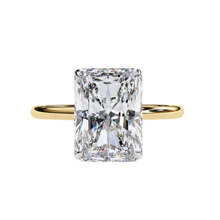 Vesper Radiant Hidden Halo Ring - radiant hidden halo engagement ring, handcrafted in Byron Bay, Australia by Lucano