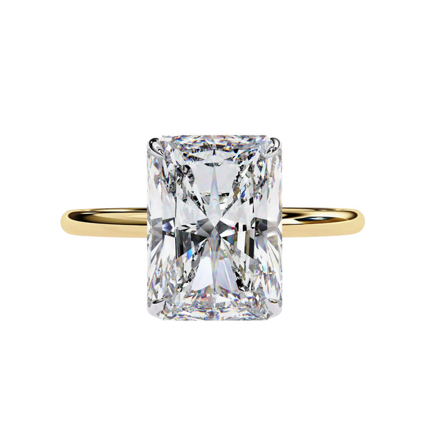 Vesper Radiant Hidden Halo Ring - radiant hidden halo engagement ring, handcrafted in Byron Bay, Australia by Lucano