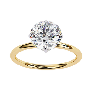 Helios Round Solitaire Lumière - round solitaire engagement ring - in 9ct white gold - Lucano