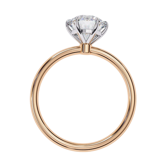 Helios Round Solitaire Lumière - round solitaire engagement ring - in 18ct white gold - Lucano