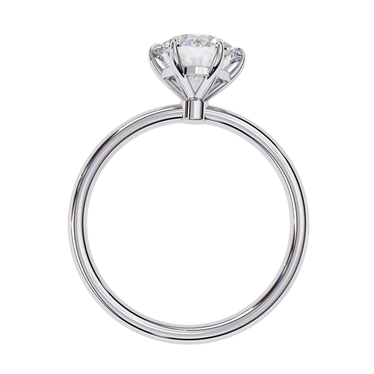Helios Round Solitaire Lumière - round solitaire engagement ring - in 9ct rose gold - Lucano