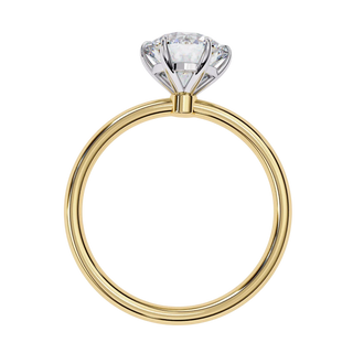 Helios Round Solitaire Lumière - round solitaire engagement ring - side profile - Lucano