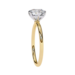 Helios Round Solitaire Lumière - round solitaire engagement ring - angled view - Lucano