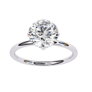 Helios Round Solitaire Lumière - round solitaire engagement ring - in 18ct yellow gold - Lucano