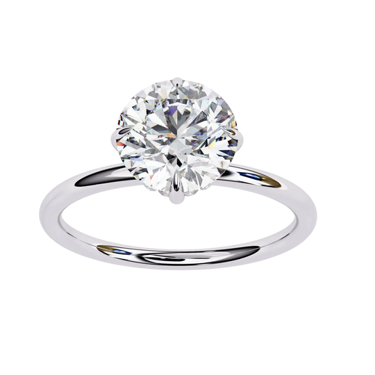 Helios Round Solitaire Lumière - round solitaire engagement ring - in 18ct yellow gold - Lucano