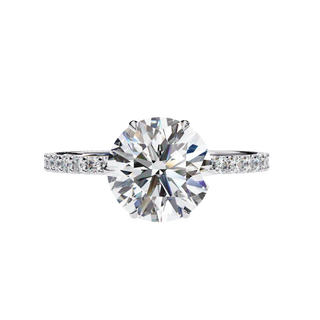 Mira Round Pavé Solitaire - round brilliant pavé engagement ring, handcrafted in Byron Bay Hinterland, Australia by Lucano