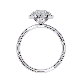 Halo Lumina Round Solitaire - round halo engagement ring - angled view - Lucano