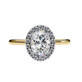 Halo Lumina Oval Solitaire - oval halo engagement ring, handcrafted in Byron Bay, Australia by Lucano