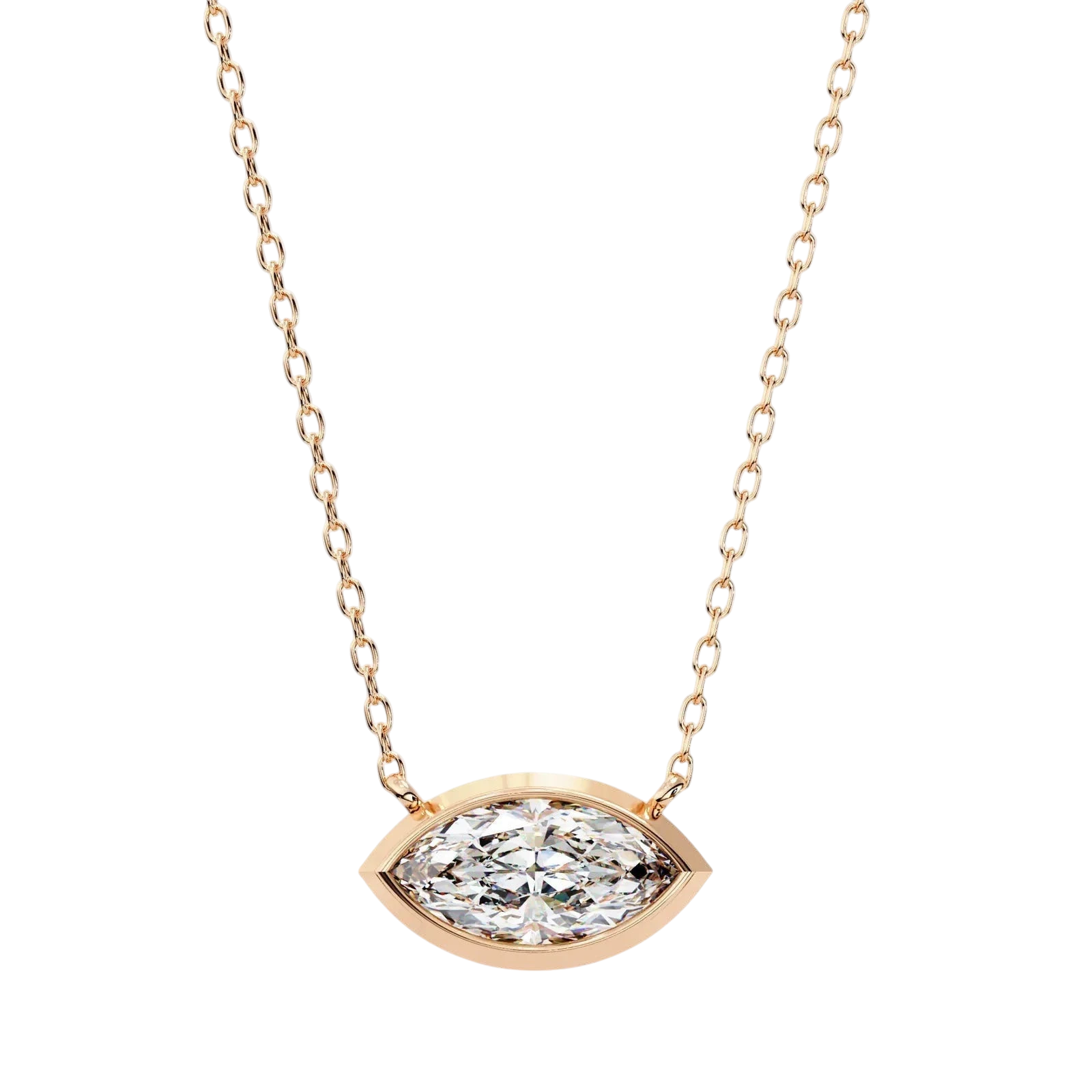 Lacrima Marquise Pendant - marquise-cut diamond pendant - view 16 - hand-made in Byron Bay Hinterland, Australia by Lucano Fine Jewellery