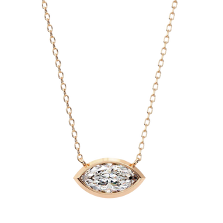 Lacrima Marquise Pendant - marquise-cut diamond pendant - view 16 - hand-made in Byron Bay Hinterland, Australia by Lucano Fine Jewellery