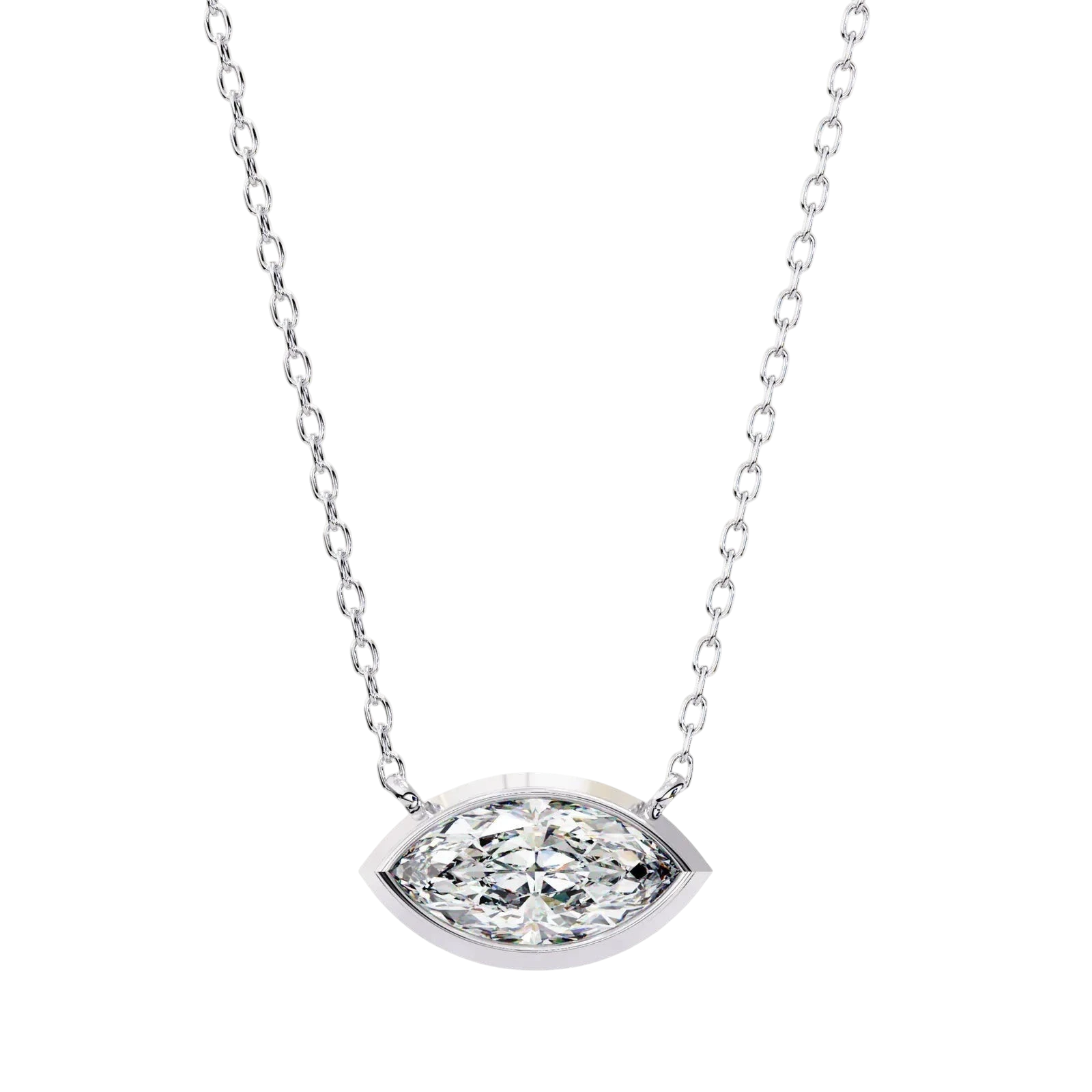Lacrima Marquise Pendant - marquise-cut diamond pendant - view 17 - hand-made in Byron Bay Hinterland, Australia by Lucano Fine Jewellery
